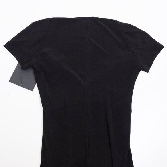 Norma Kamali Sweetheart Side Drape Dress Midi Black - Picture 5 of 13